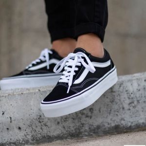 Vans Old Skool Platform Black/White Platform